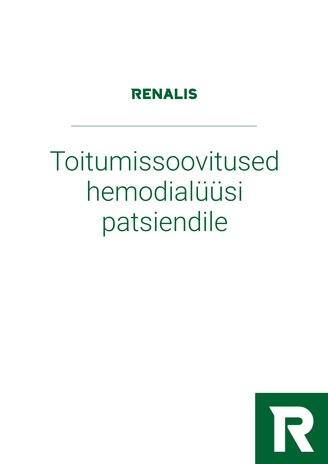 Toitumissoovitused hemodialüüsi patsiendile 
