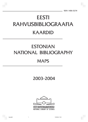 Eesti Rahvusbibliograafia. Kaardid ; 2003-2004