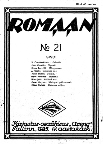 Romaan ; 21 (87) 1925-11