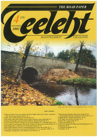 Teeleht = The Road Paper : Maanteeameti väljaanne ; 4 (28) 2001-10