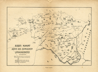 Eesti kaart : Karte des estnischen Sprachgebietes = Viron kartta 