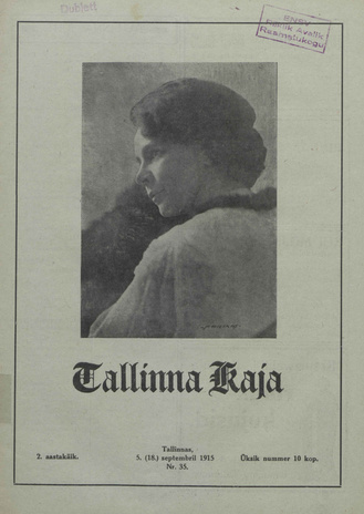 Tallinna Kaja : piltidega nädalakiri ; 35 1915-09-05