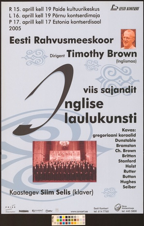 Eesti Rahvusmeeskoor, Timothy Brown : viis sajandit inglise laulukunsti 