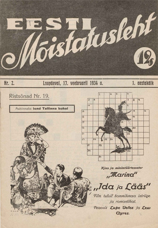 Eesti Mõistatusleht ; 2 1934-02-17