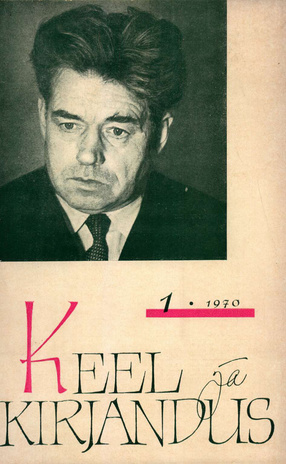 Keel ja Kirjandus ; 1 1970-01