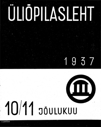 Üliõpilasleht ; 10-11 1937