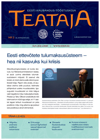 Eesti Kaubandus-Tööstuskoja Teataja ; 2 2011-01-26