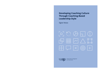 Developing coaching culture through coaching-based leadership style : thesis for the degree of doctor of philosophy 
