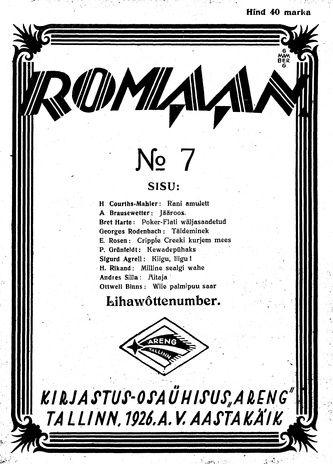 Romaan ; 7 (97) 1926-04