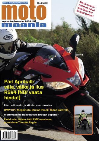 Motomaania : Eesti mootorrattaajakiri ; 27 2009-09/10