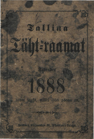 Tallinna Täht-raamat ehk Kalender 1888 aasta jauks