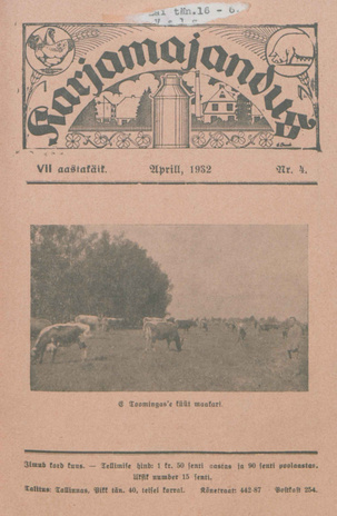 Karjamajandus ; 4 1932-04