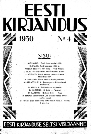 Eesti Kirjandus ; 4 1930