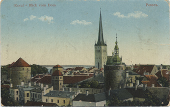 Reval : Blick vom Dom = Ревелъ = Tallinn : waade Toompea mäelt linna peale 