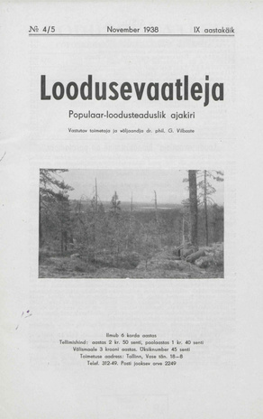 Loodusevaatleja : populaar-loodusteaduslik ajakiri ; 4-5 1938-11-24