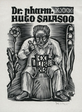Dr. pharm. Hugo Salasoo ex libris 