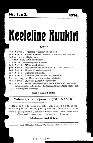 Keeleline Kuukiri ; 1-2 1914
