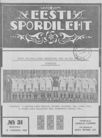 Eesti Spordileht ; 31 1922-08-18