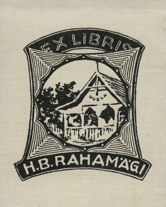 Ex libris H. B. Rahamägi 