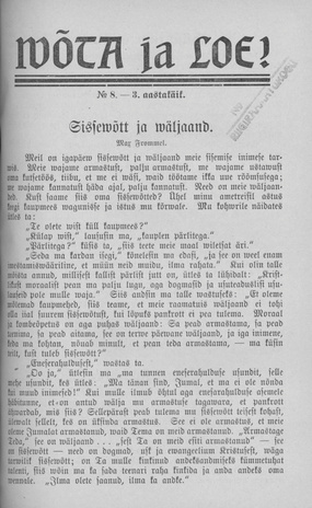 Wõta ja loe ; 8 1934