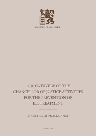 Overview of the Chancellor of Justice activities ; 2010