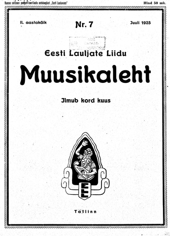 Muusikaleht ; 7 1925-07
