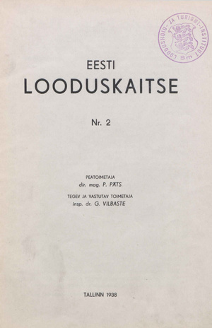 Eesti Looduskaitse ; 2 1938-06-21