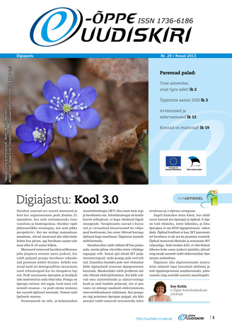 E-õppe Uudiskiri ; 29 (Kevad) 2013