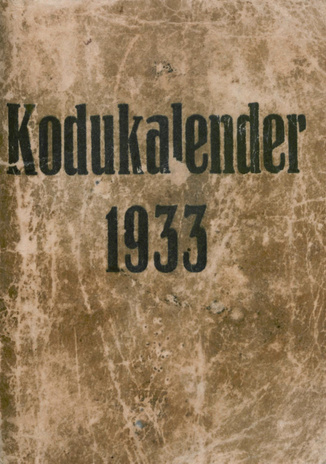 Kodukalender ... ; 1933