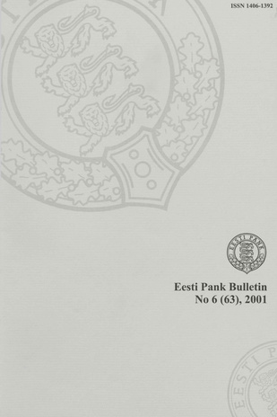 Eesti Pank (Bank of Estonia) : bulletin ; 6 (63) 2001