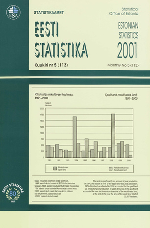 Eesti Statistika Kuukiri = Monthly Bulletin of Estonian Statistics ; 5(113) 2001-06