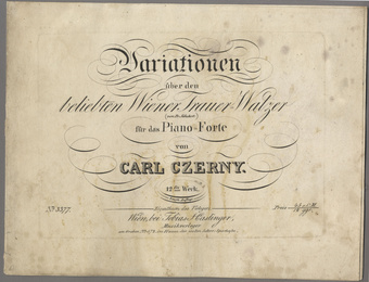Variationen über den beliebten Wiener Trauer-Walzer (von Fr. Schubert) : für das Piano-Forte : 12tes Werk 