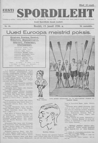Eesti Spordileht ; 20 1930-06-13