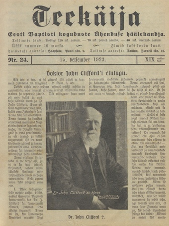 Teekäija : Eesti Baptisti Koguduse Ühenduse häälekandja ; 24 1923-12-15