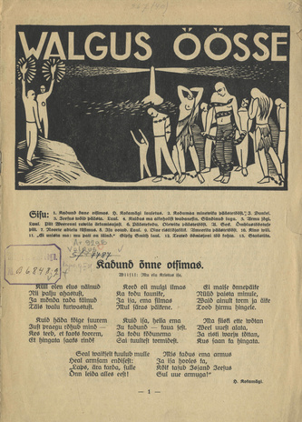 Walgus öösse ; 1929