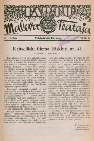 Tartu Maleva Teataja ; 11 (74) 1940-05-28