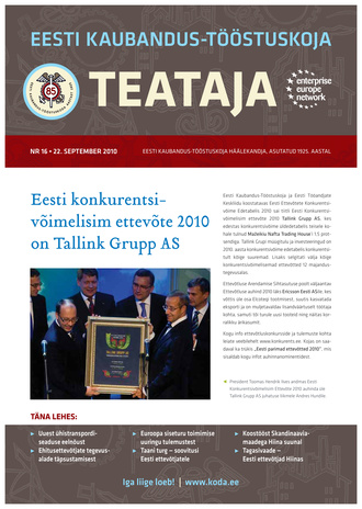 Eesti Kaubandus-Tööstuskoja Teataja ; 16 2010-09-22