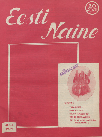 Eesti Naine : naiste ja kodude ajakiri ; 4 1938-04-01
