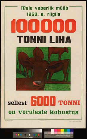 Meie vabariik müüb 1960. a. riigile 100 000 tonni liha