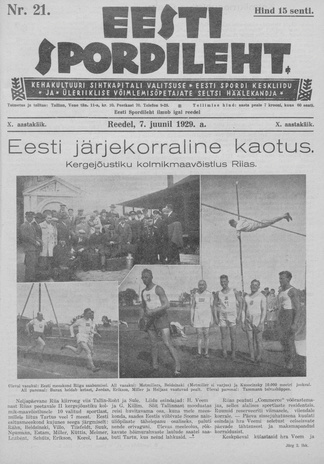 Eesti Spordileht ; 21 1929-06-07