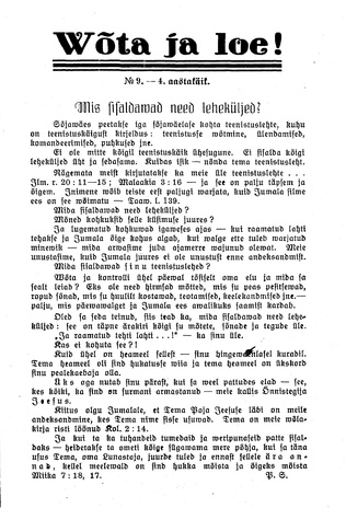 Wõta ja loe ; 9 1935