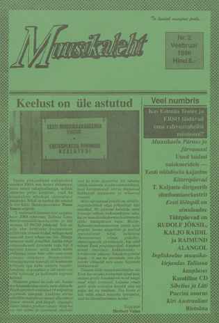Muusikaleht ; 2 1996-02