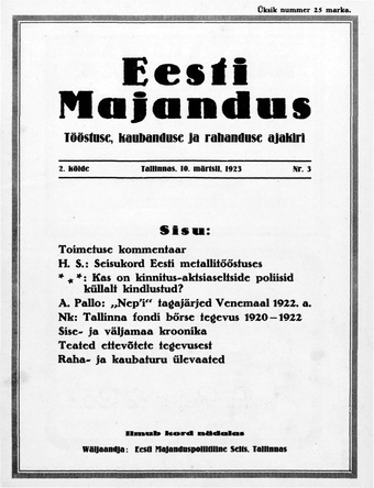 Eesti Majandus ; 3 1923-03-10