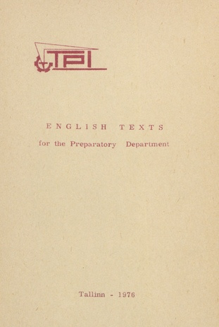 English texts for the Preparatory Department 