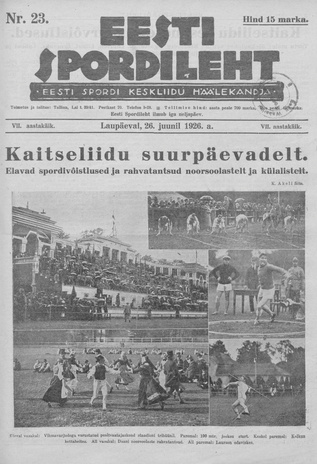 Eesti Spordileht ; 23 1926-06-26