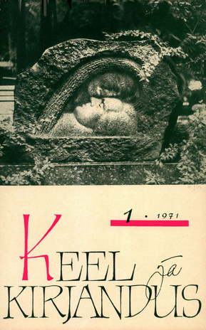 Keel ja Kirjandus ; 1 1971-01