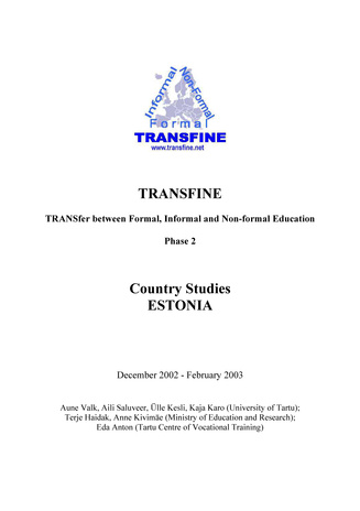 Country studies. Estonia : December 2002 - February 2003 : TRANSFINE, phase 2