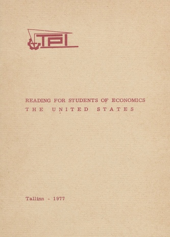The United States : reading for students of economics 