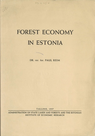 Forest economy in Estonia : summary