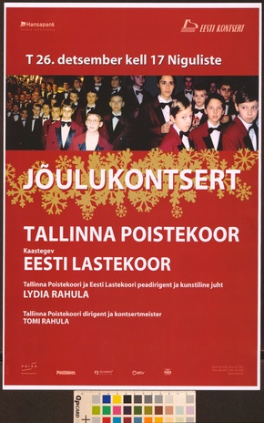 Jõulukontsert : Tallinna Poistekoor, Eesti Lastekoor 